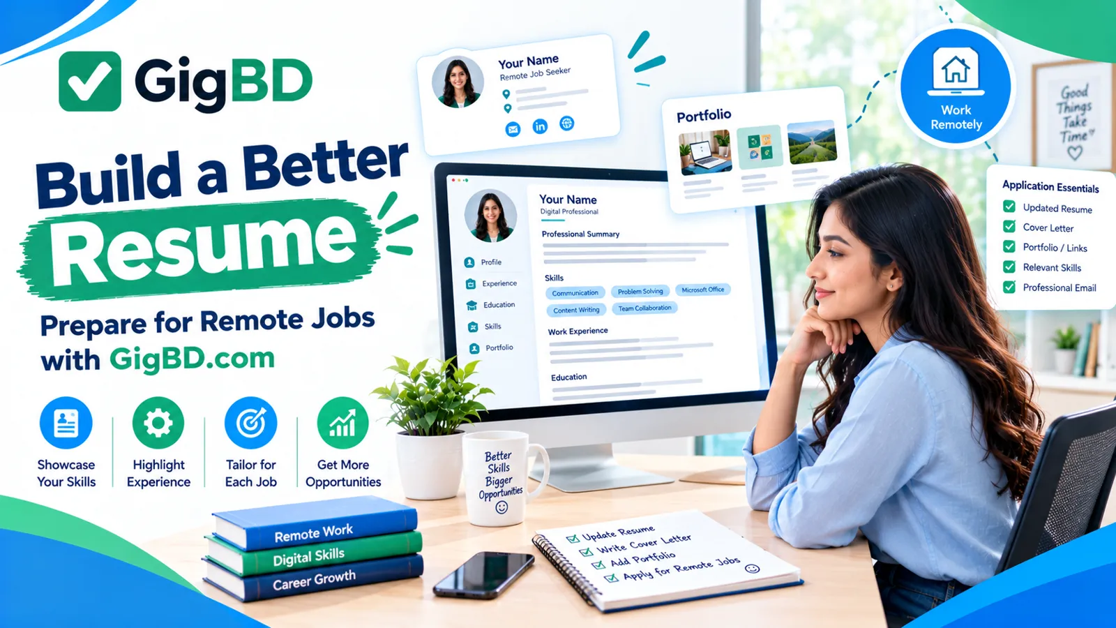 GigBD.com guide to creating a professional resume for remote jobs