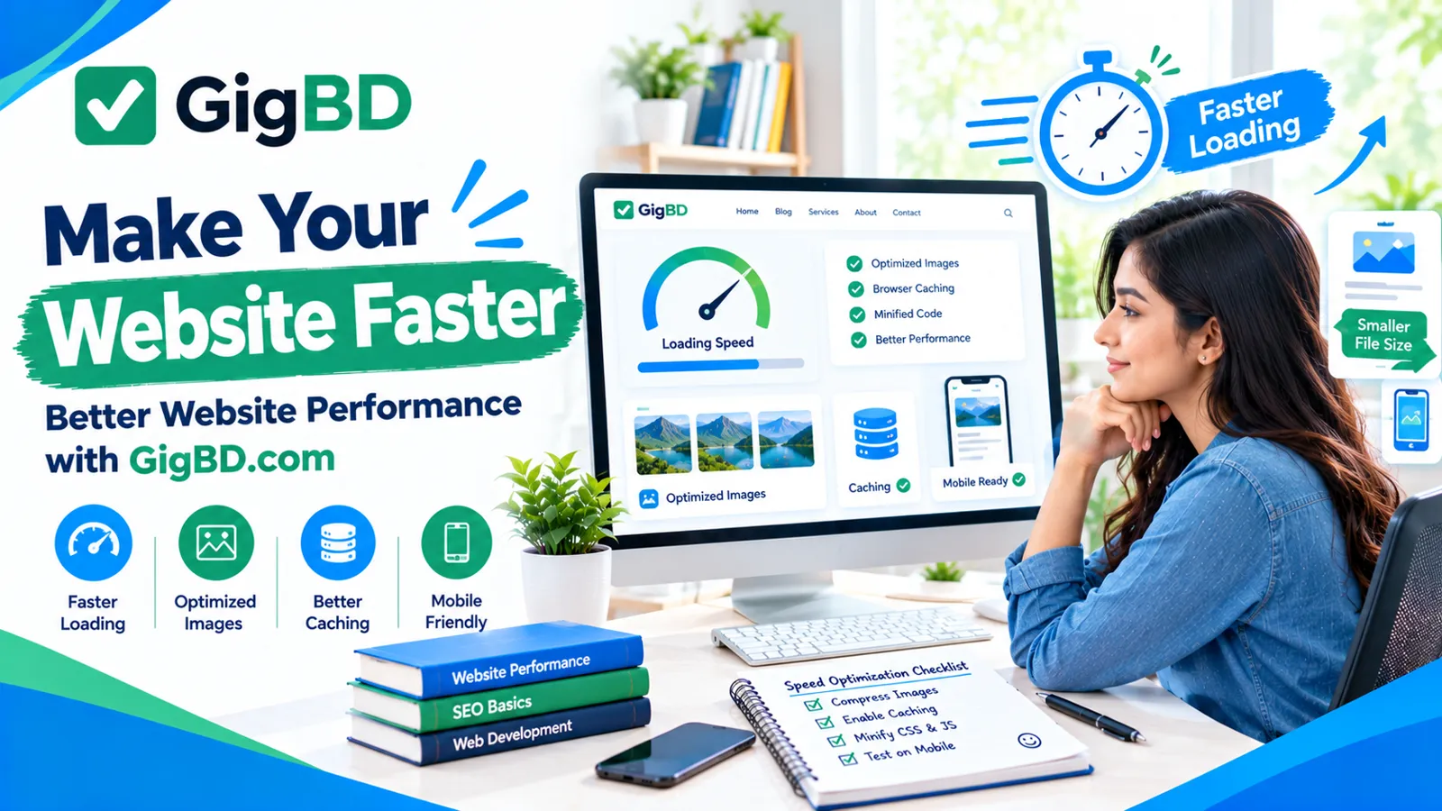 GigBD.com guide to website speed optimization and faster page loading
